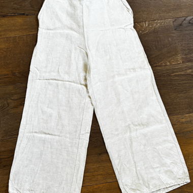 Pantalon en lin blanc 164 cm