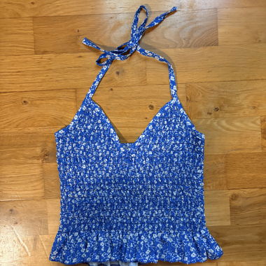 Blue Neckholder Top