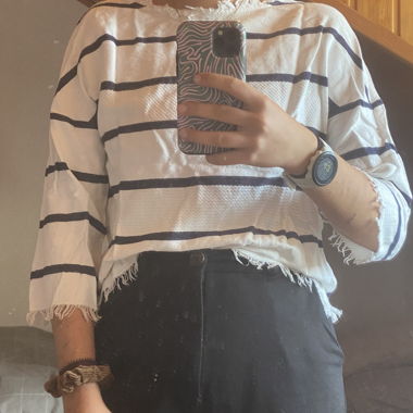 Top rayé Zara Basic