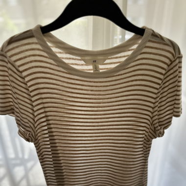 T-shirt beige/bianco