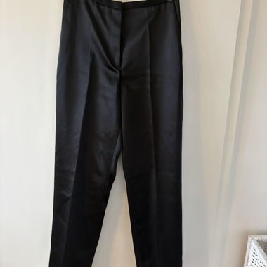 H&M Black Satin Fabric Trousers Gr. 36