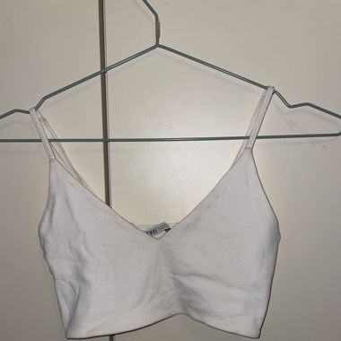 white bralette top