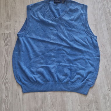 Gilet en maille bleu