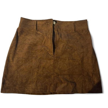 Brown Manchester mini skirt