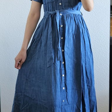 Robe chemise en jean Monoprix