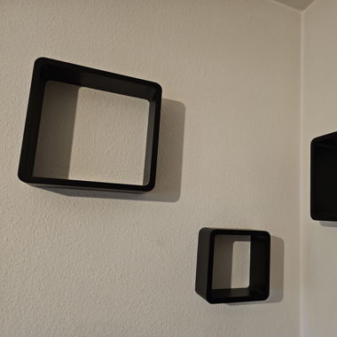 Étagères Cubiques Noires Design - 3 Pièces!