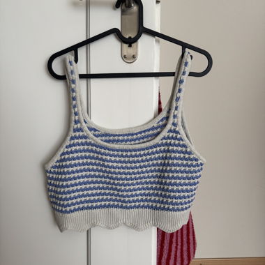 Knitted Crop Top with Stripes