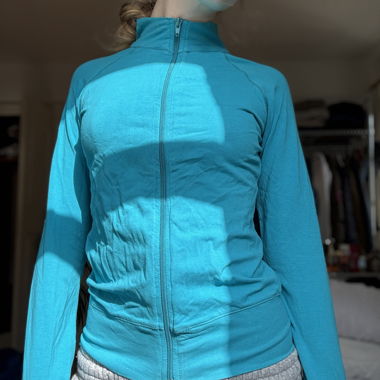 Turquoise fitted sports jacket