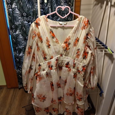 Vestito in chiffon a fiori