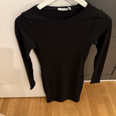 Black Ribbed Dress NA-KD (XS)