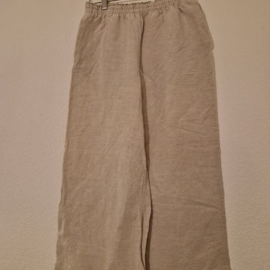 Pantaloni in lino beige