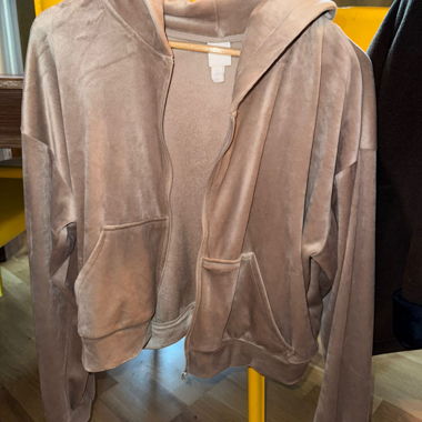 Beige velour jacket