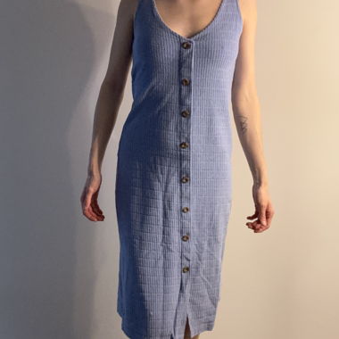 Vestito midi blu Rita Row con abbottonatura