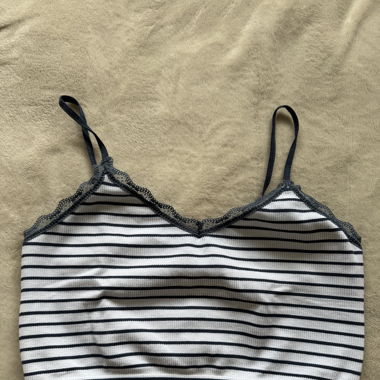 Top Primark bleu et blanc