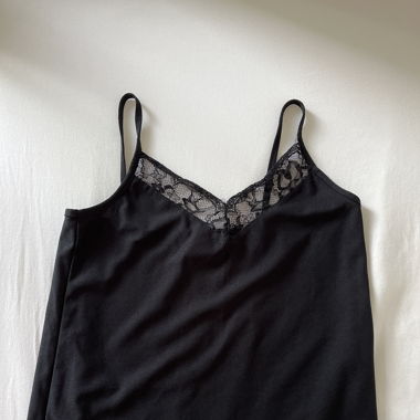Chemisette noire dentelle