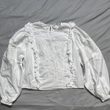 Embroidered White Blouse
