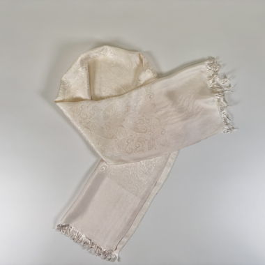 Eleganter Vintage Schal, Creme, 50er Jahre