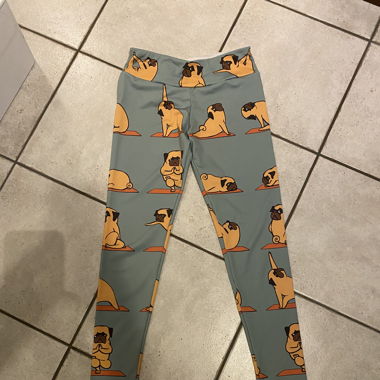 Society 6 Pug Yoga leggings 
