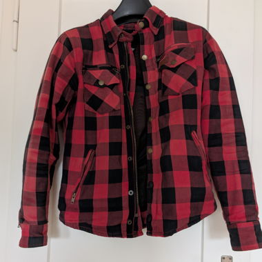 Motorcycle jacket red/black checkered size 40