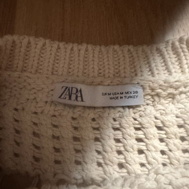 ZARA cream crochet jumper M