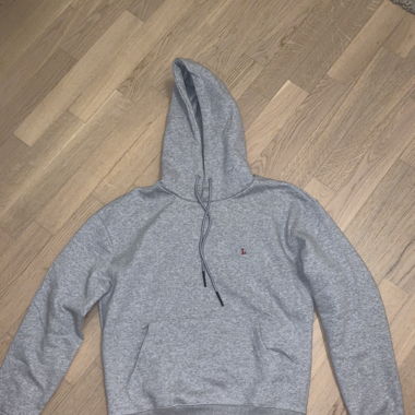 Grey Hoodie with red L print