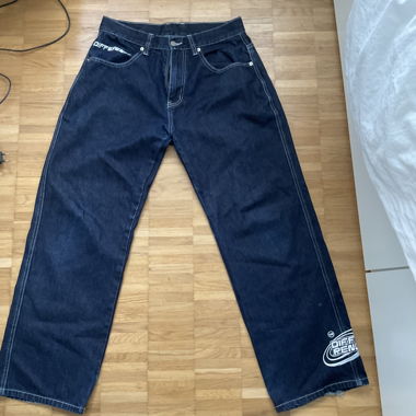 Wide Baggy Jeans with Print 