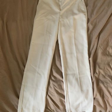 White Fabric Trousers