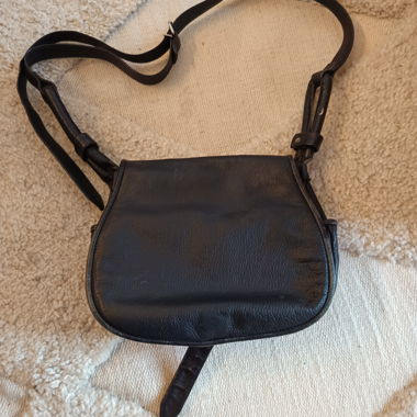 Sac en cuir véritable noir