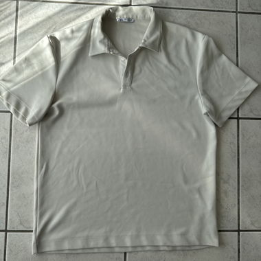 Zara off-white cotton polo
