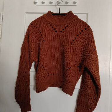 Maglione in maglia color ruggine