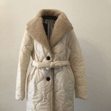 NEU -50% Kunstfell Mantel Offwhite M