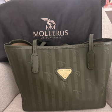 MAISON MOLLERUS SHOPPER GENF olive/grün