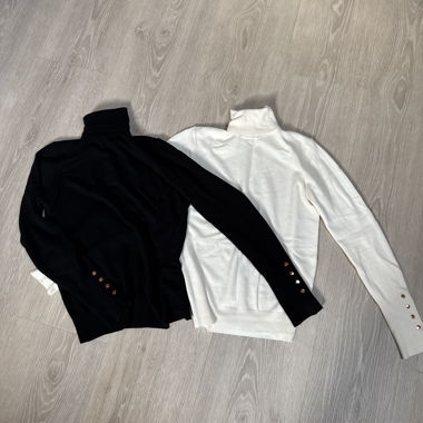 Set of Zara black and white turtleneck sweaters