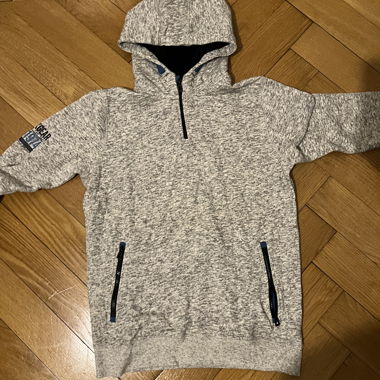 Sweat a capuche zippé gris