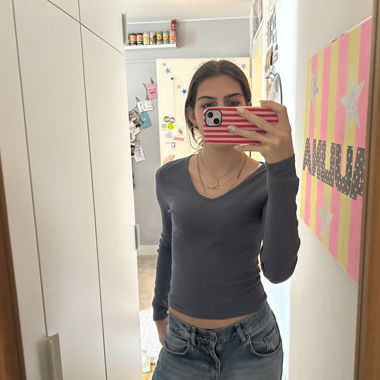 T-shirt manches longues H&M à encolure en V
