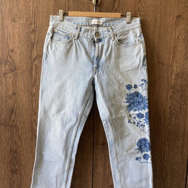 Mango Light-Floral Jeans 