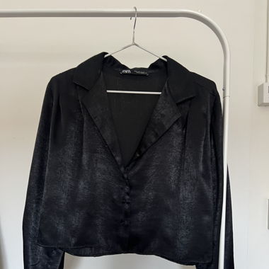 elegante Blouse Schwarz - minimal Chic Zara