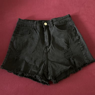 Shorts en denim noir