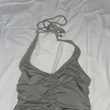 Green/turquoise halter top