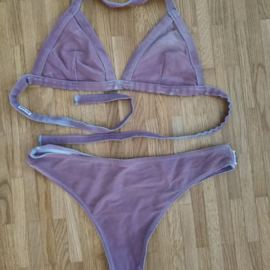 Set Bikini in Velluto Viola (cambia colore in blu) 