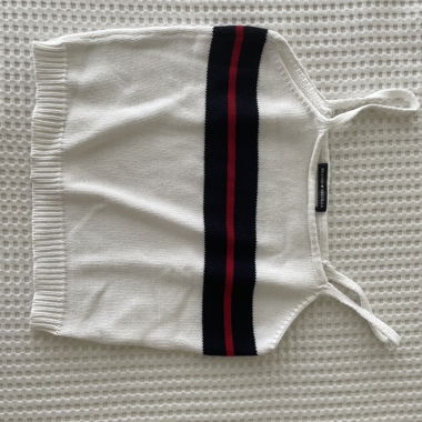 Knit Top with Spaghetti Straps