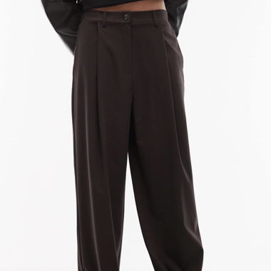 Pantaloni tailored a gamba larga