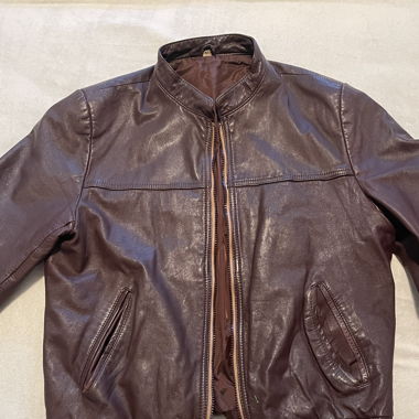 Lederjacke Weinrot