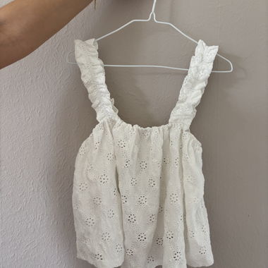 Zara White Lace Top