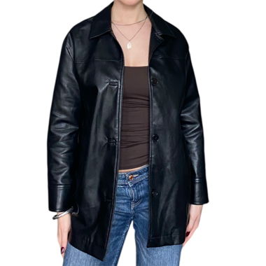 faux leather jacket