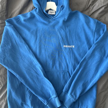 Blue PRIVATE Hooded Sweatshirt