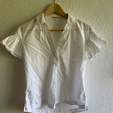 White Whistles ruffle blouse