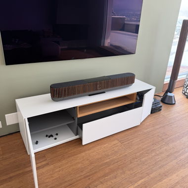 White TV media cabinet