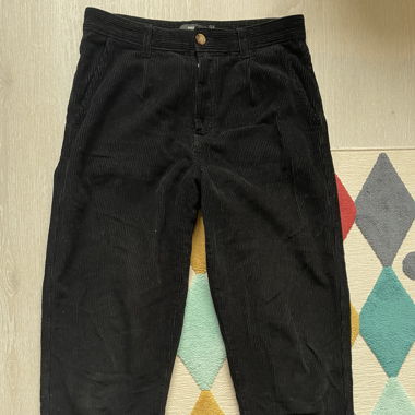 Pull&Bear Black Cord Pants
