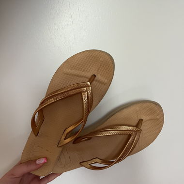Goldene Havaianas Flip-Flop Sandalen